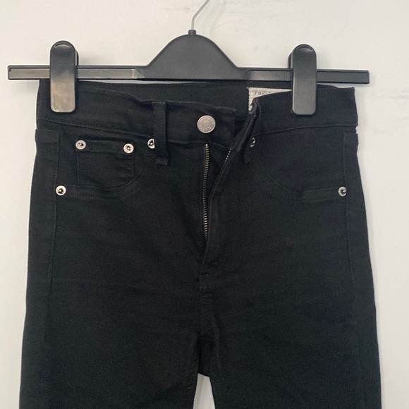 Rag & Bone High Rise Ankle Skinny Black Jeans - Picture 3 of 12